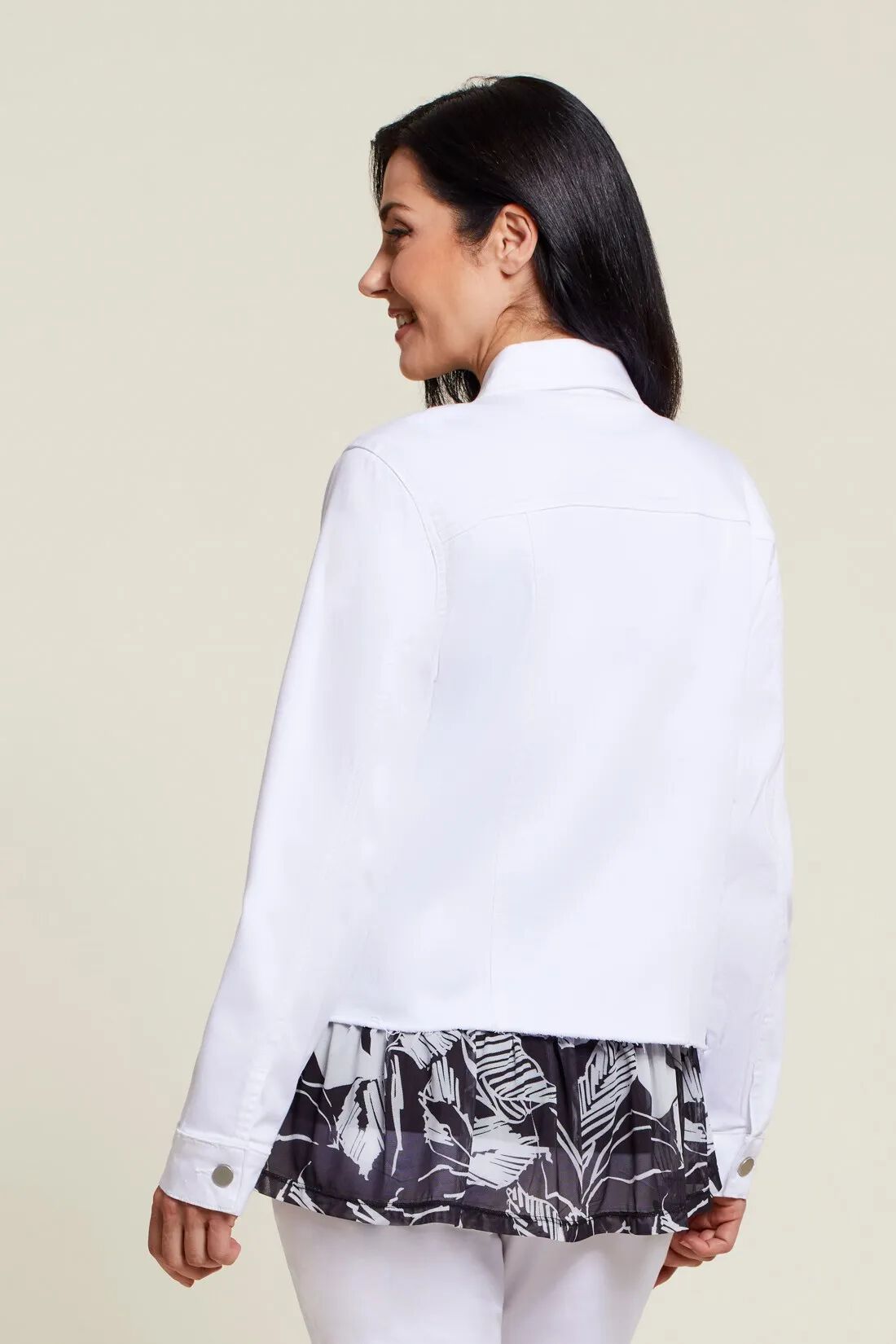 Frayed Hem Denim Jacket Image 2