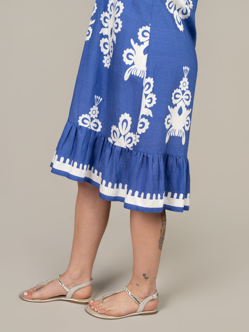 Sleeveless Notch Neck Knee Dress
