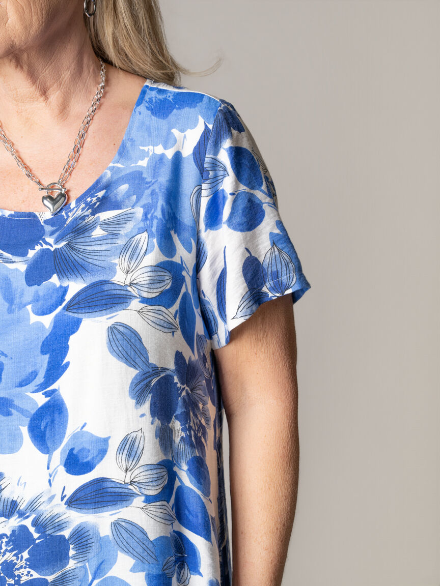 Floral Flowy Layered Midi Dress
