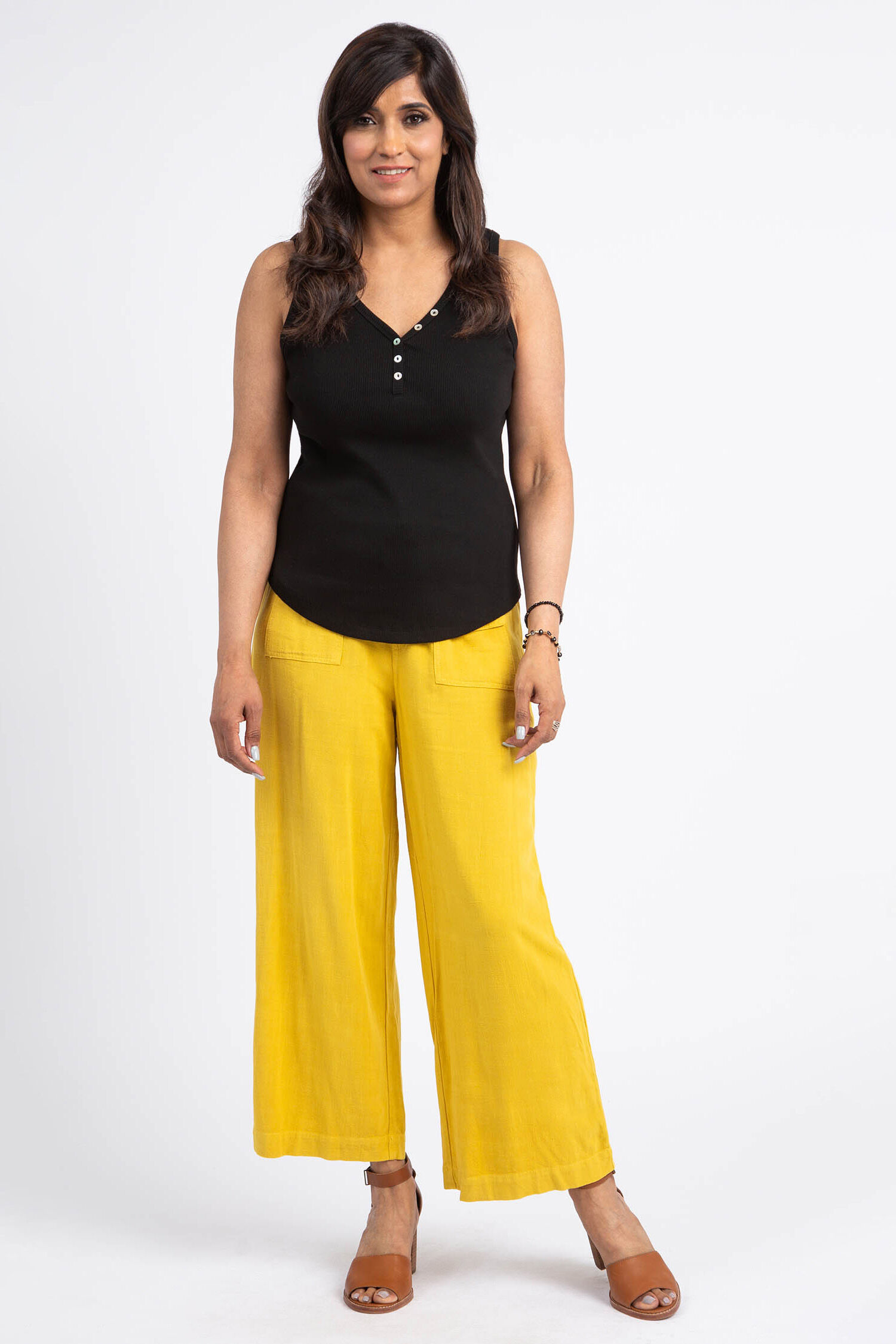 V-Neck Henley Tank Image 2