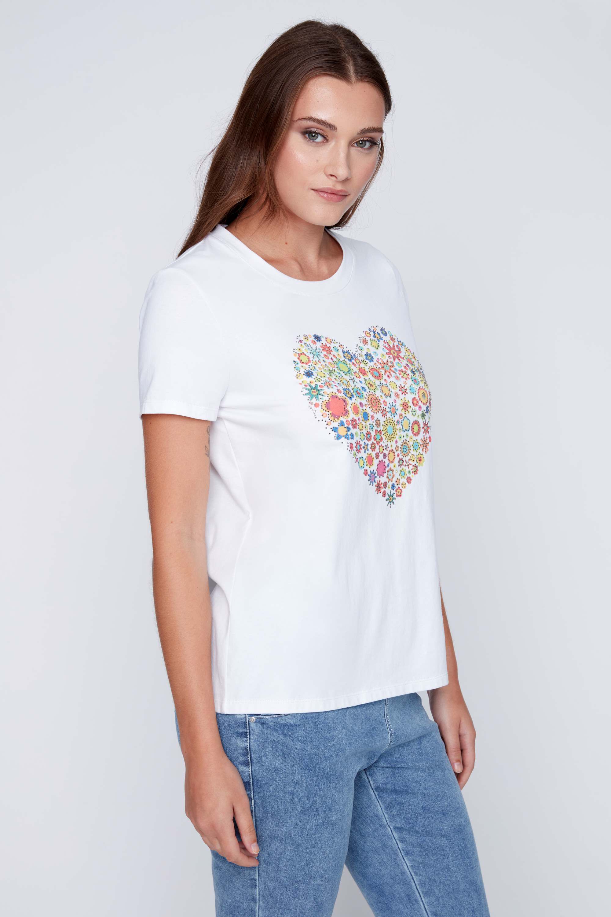 Floral Heart T-Shirt Image 3