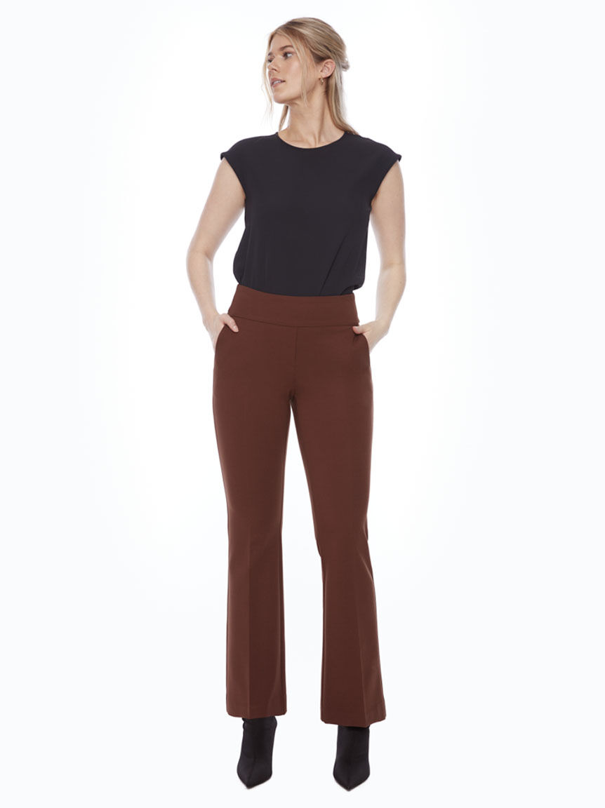 Solid Ponte Full-Length Bootcut Pant  Image 1