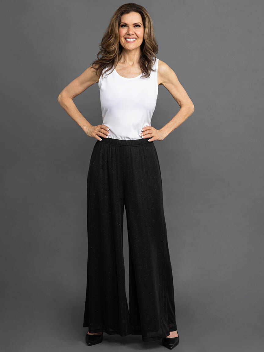 Lurex Lined Pull-On Pants