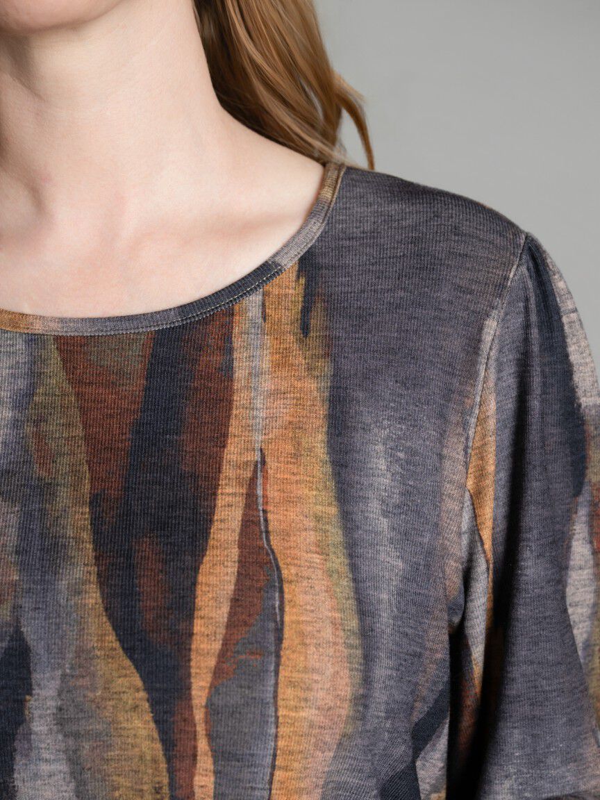 Long Sleeve Button Back Top