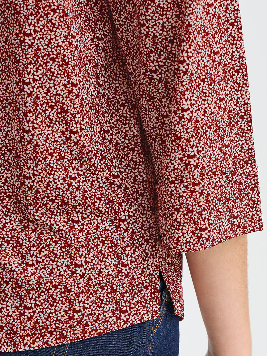 Mid Sleeve Crew Neck Top Image 4