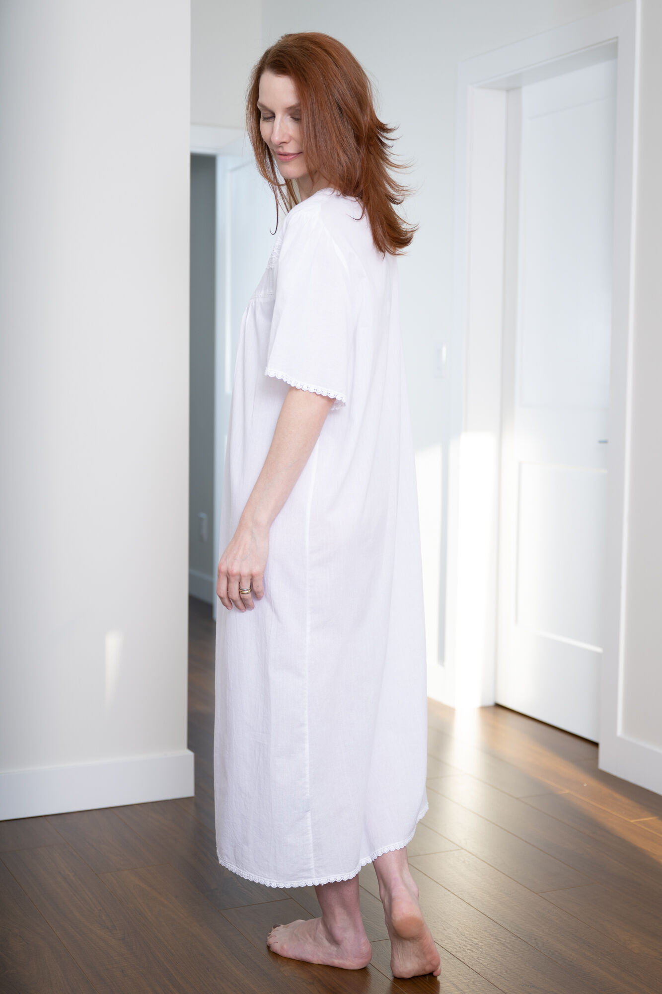 100% Cotton Full Length Nightgown Image 2