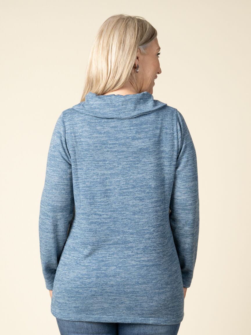 3/4 Sleeve Cowl Neck Top Image 5