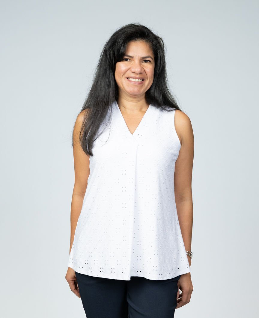 Sleeveless Eyelet Top 