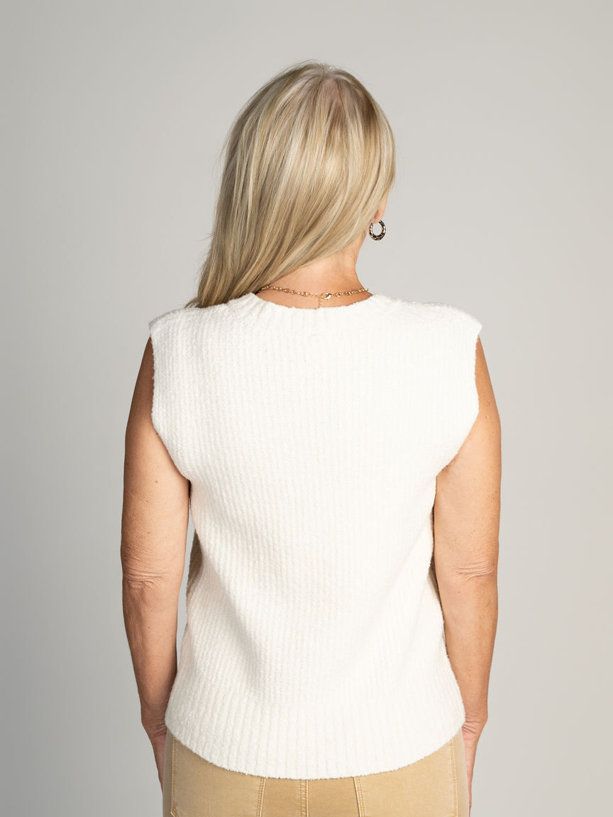 Split Neck Sweater Vest