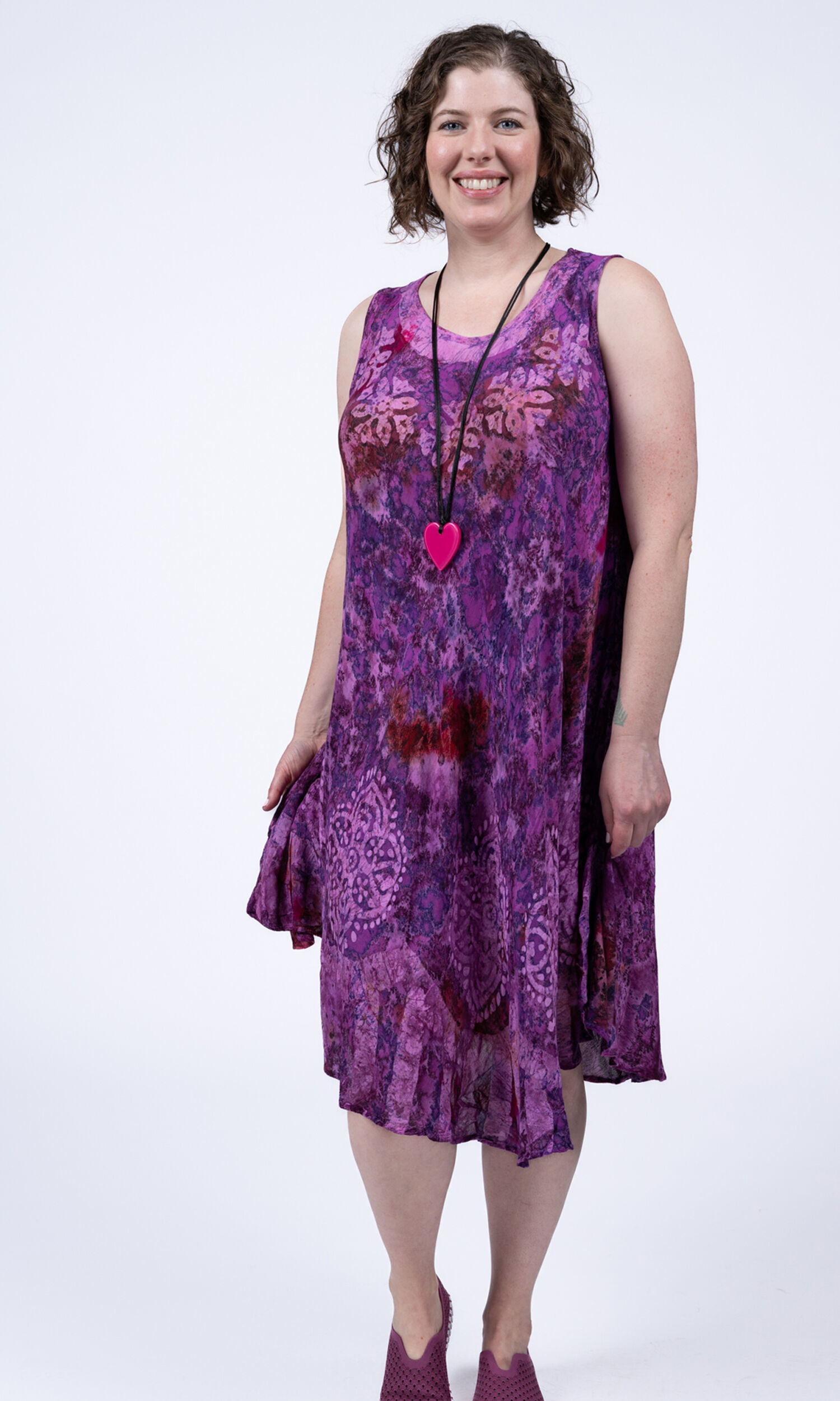 Sleeveless Marble Umbrella Dress Image 2