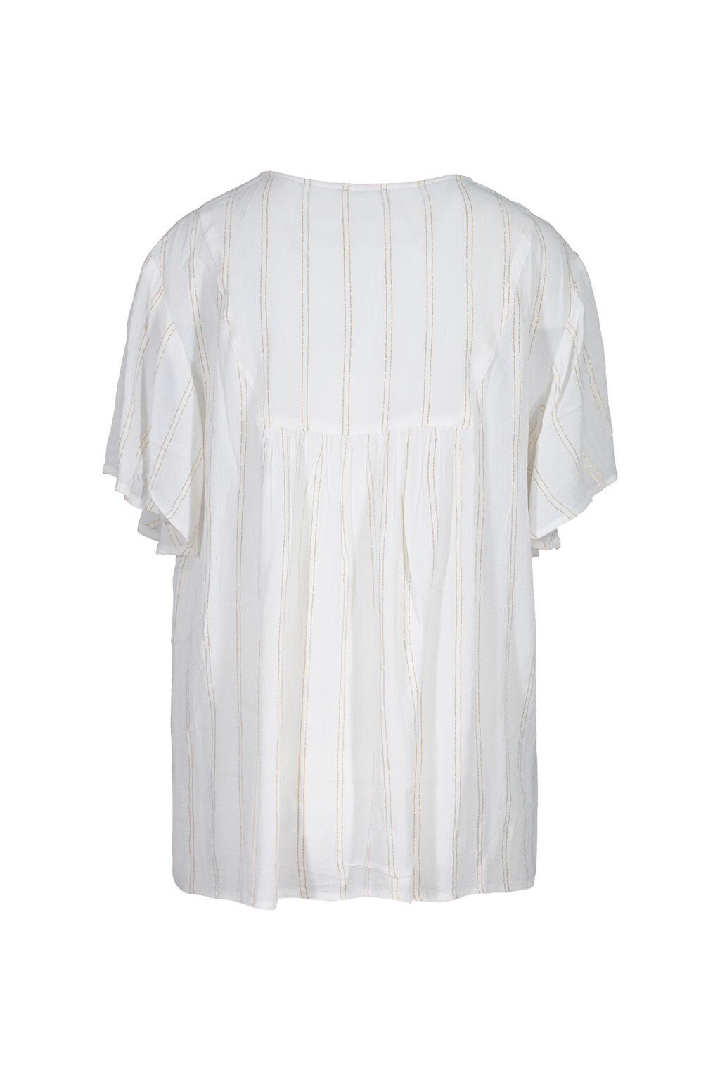 Flutter Sleeve Peasant Blouse With Tassels Image 2