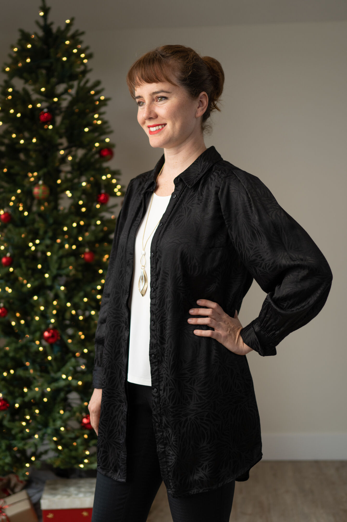 Jacquard Button-Up Tunic  Image 1