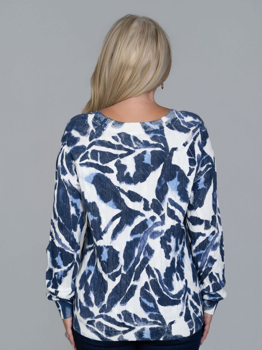 Lightweight Cable Knit Sweater Image 4
