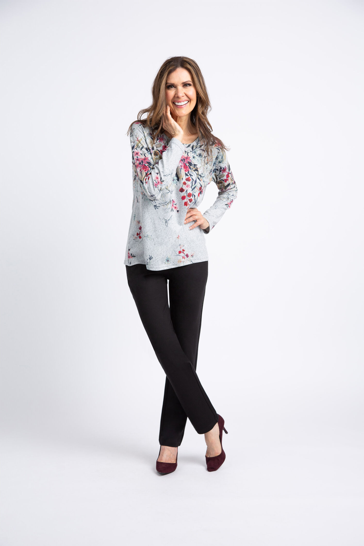 Long Sleeve Floral Top Image 1