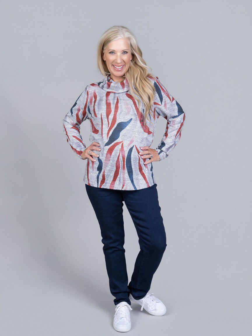 Long Sleeve Cowl Neck Top
