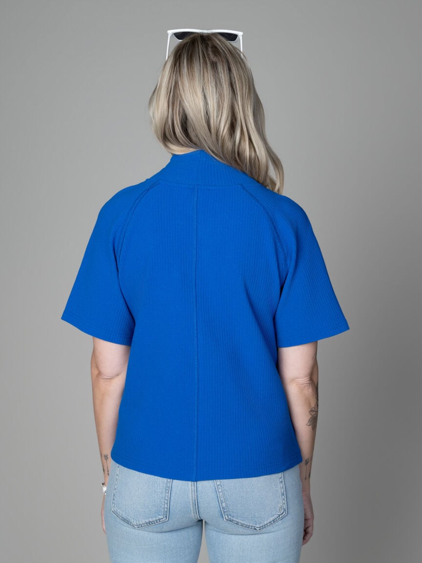 Short Sleeve Funnel Neck Top Image 5