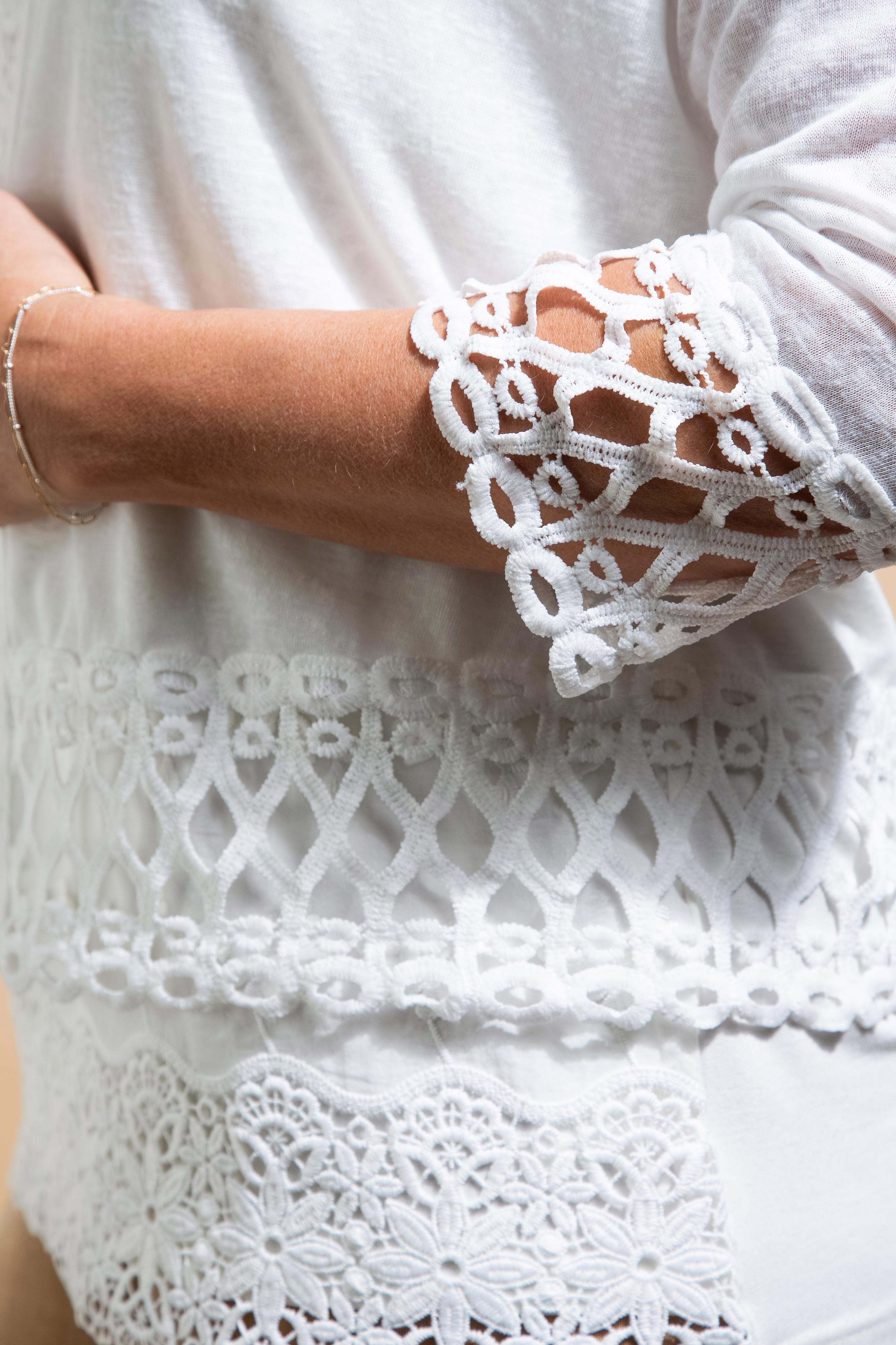 Crochet Trim Cropped Cardigan Image 5