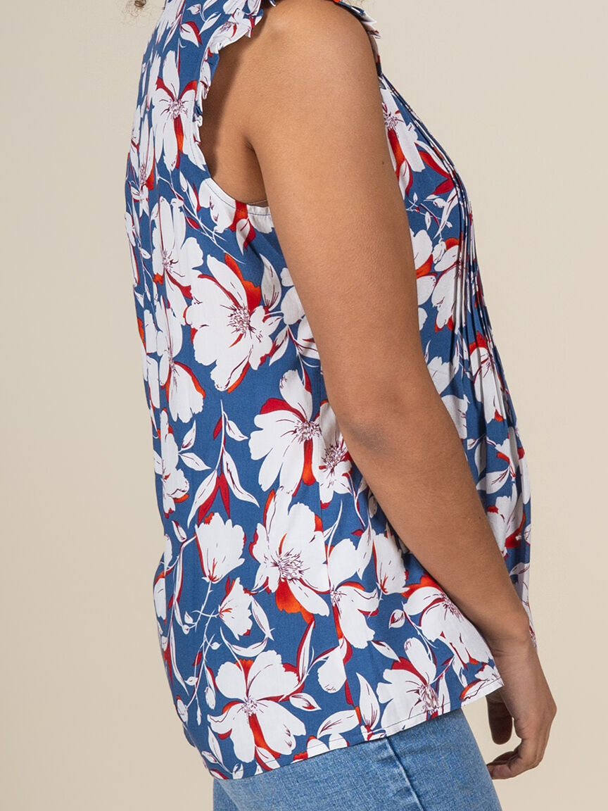 Sleeveless Button Up Blouse  Image 3