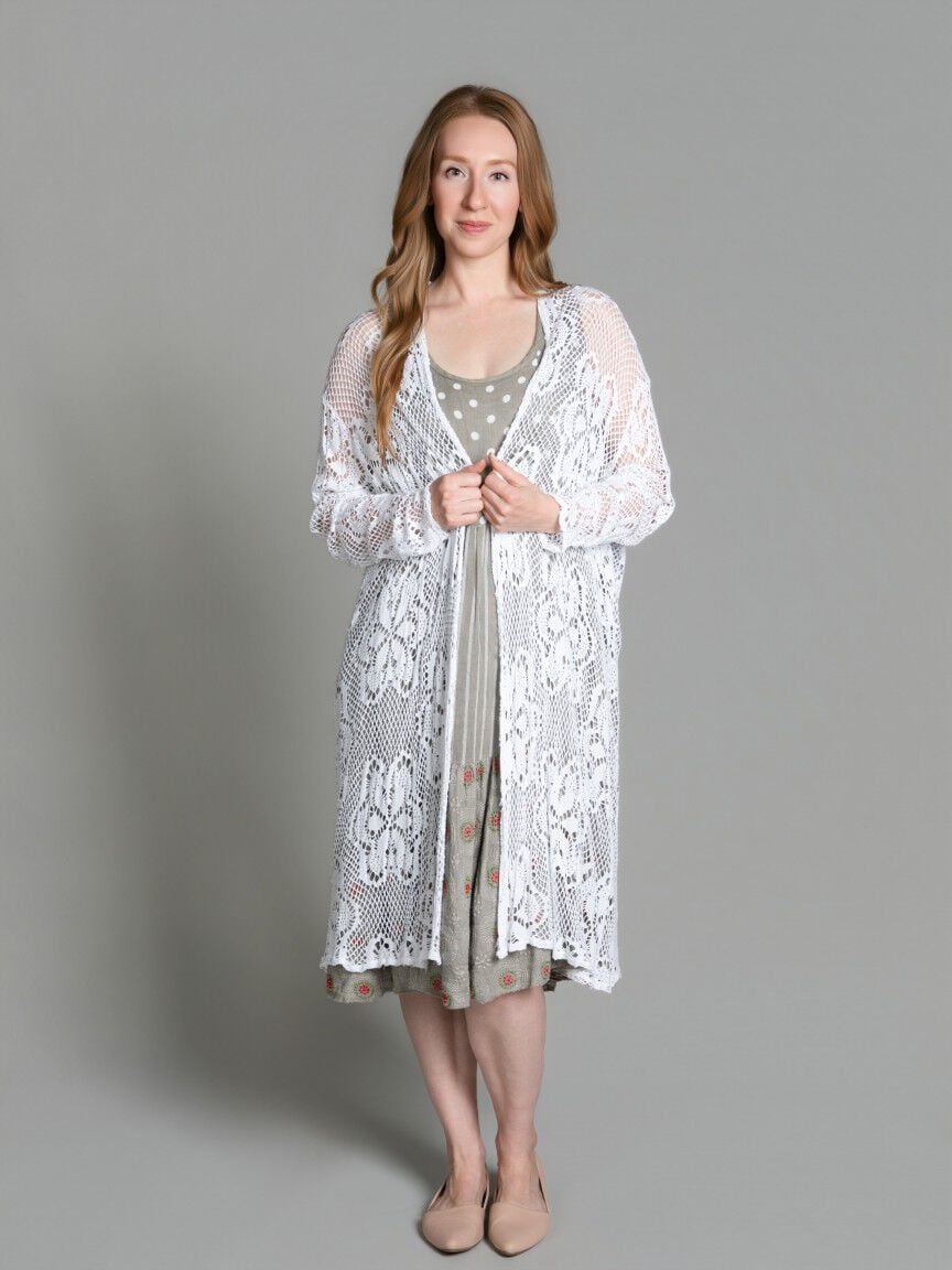 Long Sleeve Mesh Cardigan
