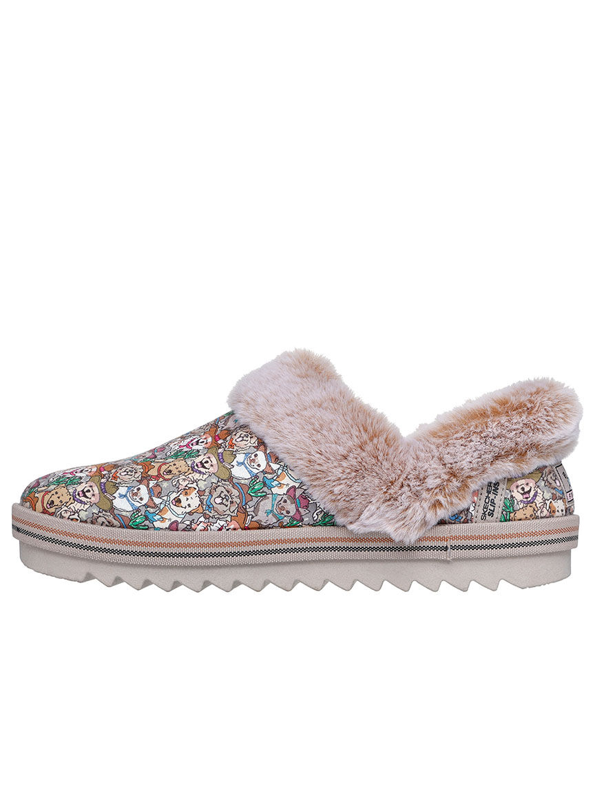 Bobs Slip Ons With Dog Print and Fur