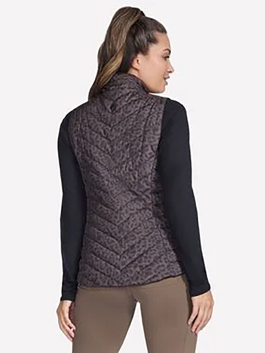 Animal Print Zip-Up Vest