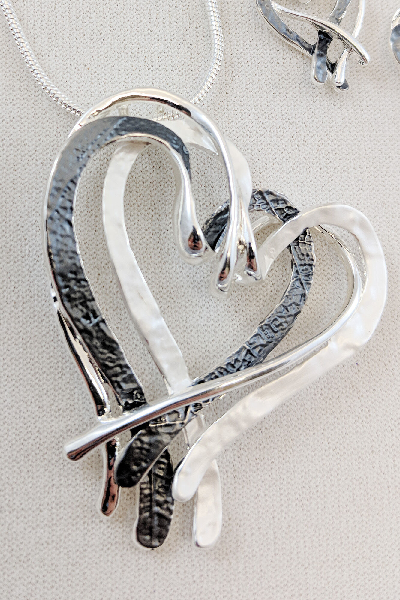 Intertwined Hearts Necklace and Earrings Set Image 2