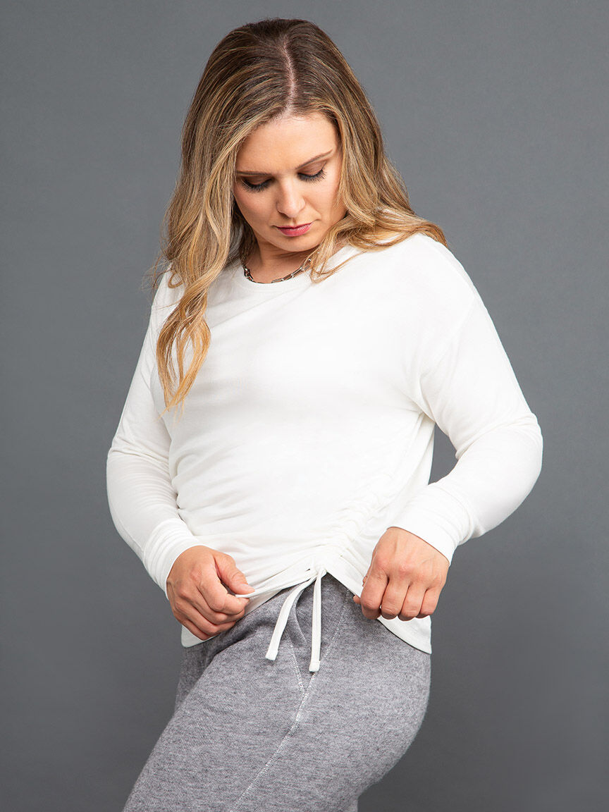 Wear-Two-Ways Long Sleeve French Terry Top Image 3