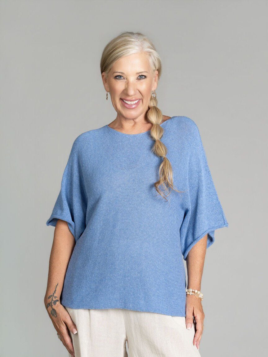 Short Sleeve Dolman Sweater Image 2