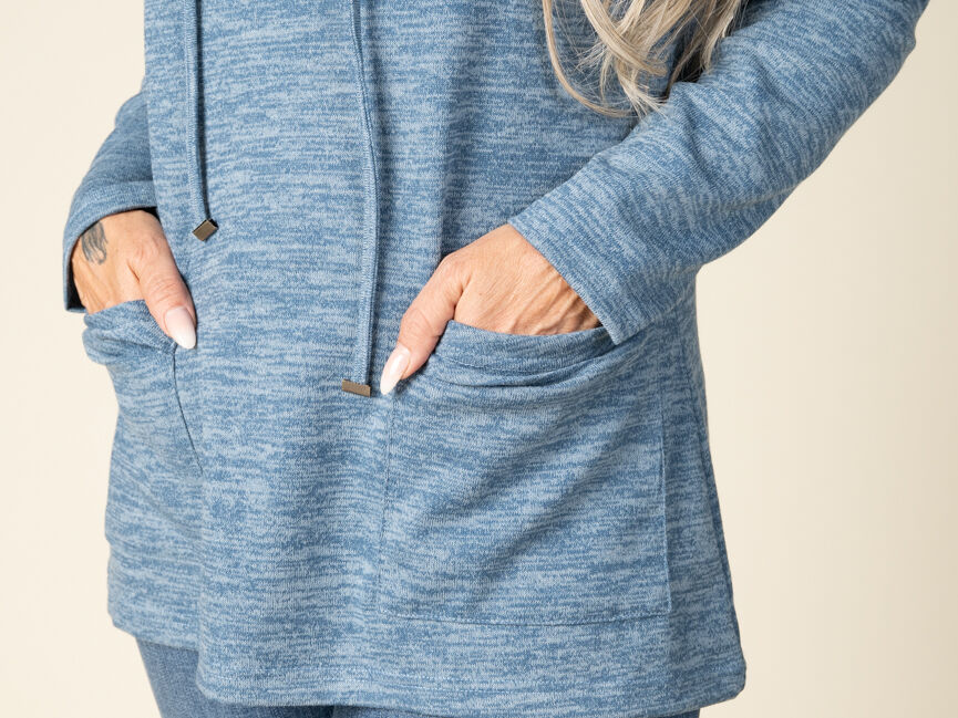 3/4 Sleeve Cowl Neck Top Image 3