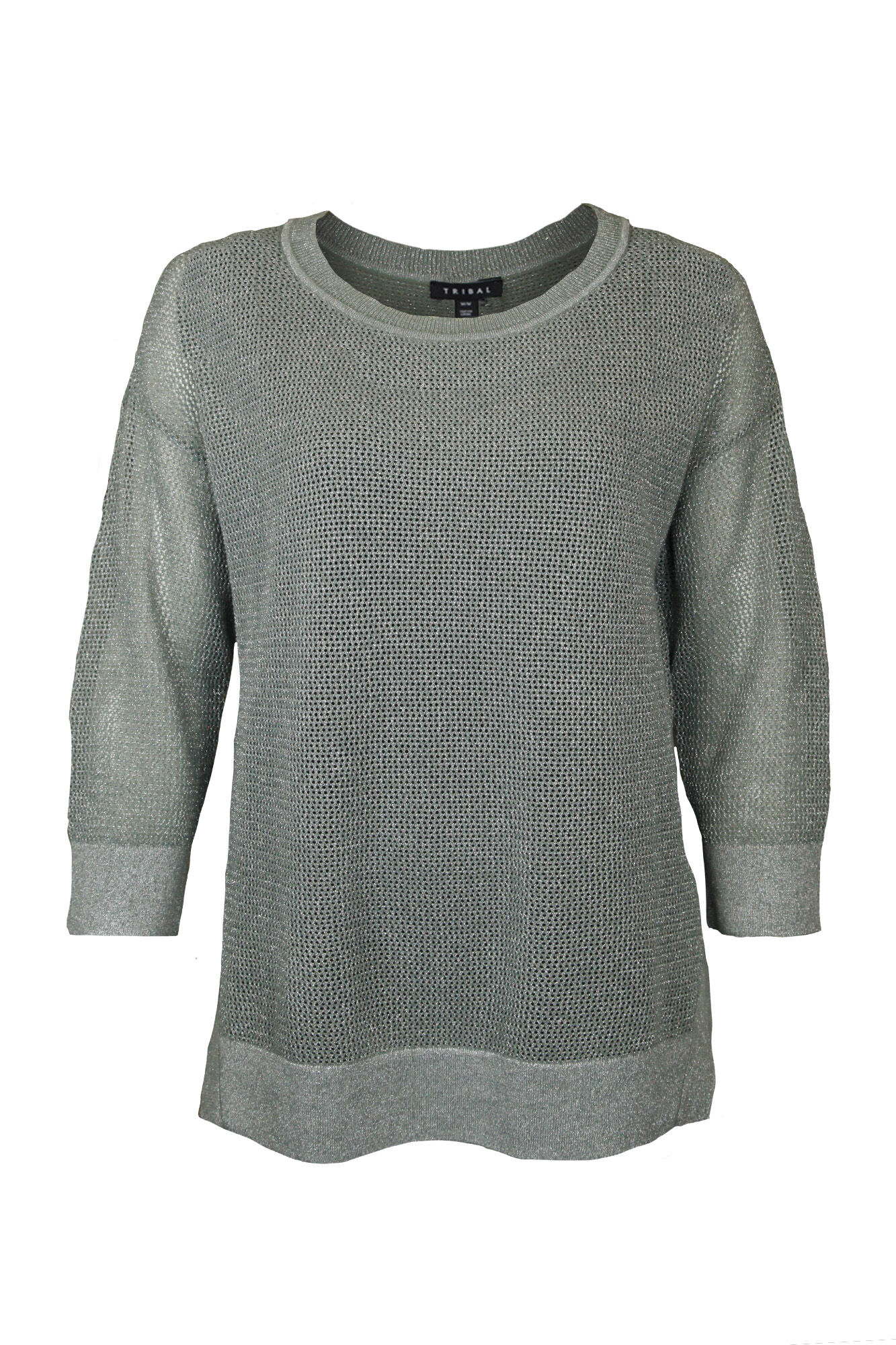 Open Weave Sweater with Lurex Image 3