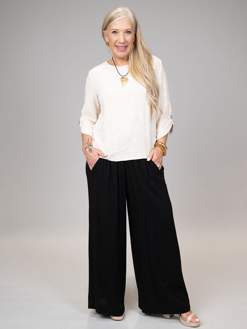 Pull-On Linen Pants Image 4