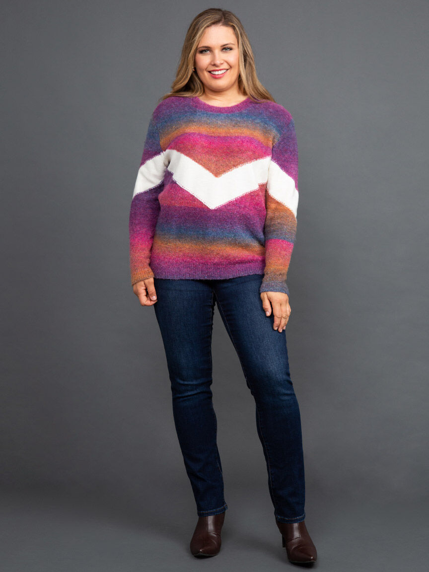 Long Sleeve Boucle Sweater Image 1