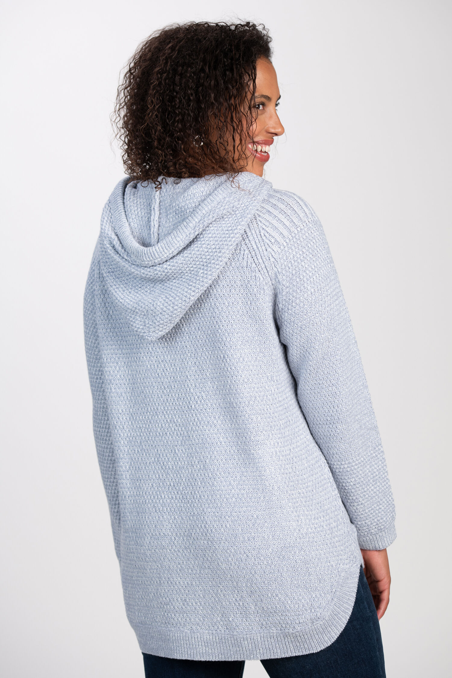 Cable Knit Hooded Sweater  Image 2