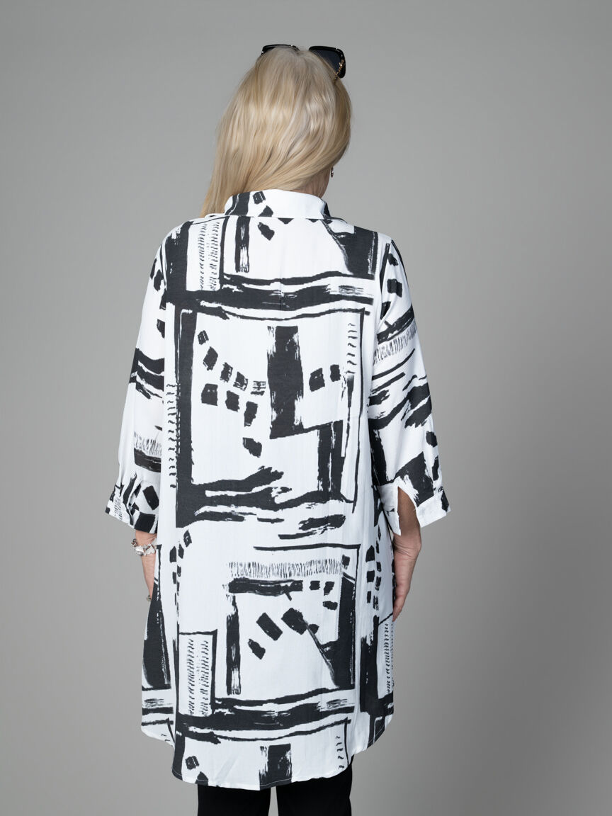 3/4 Sleeve Button Up Duster