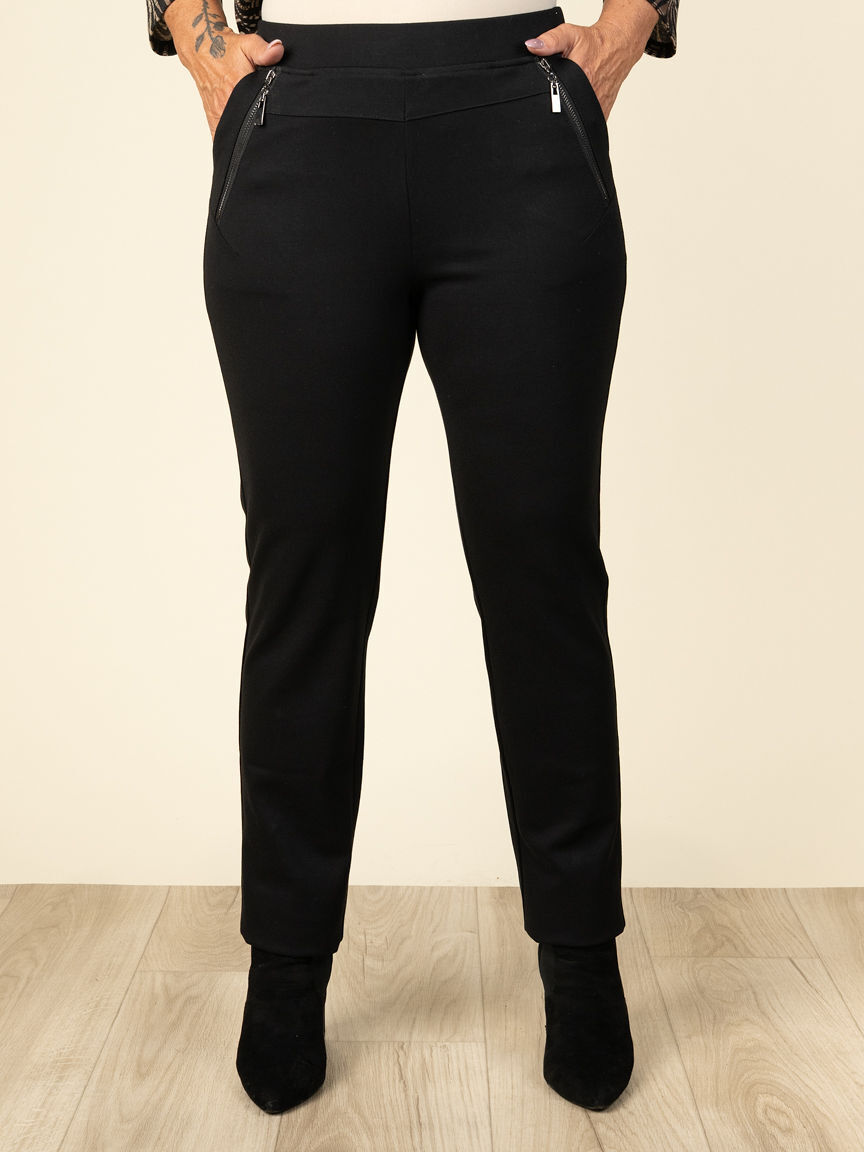 Pull-On Pants With Zippers Image 2