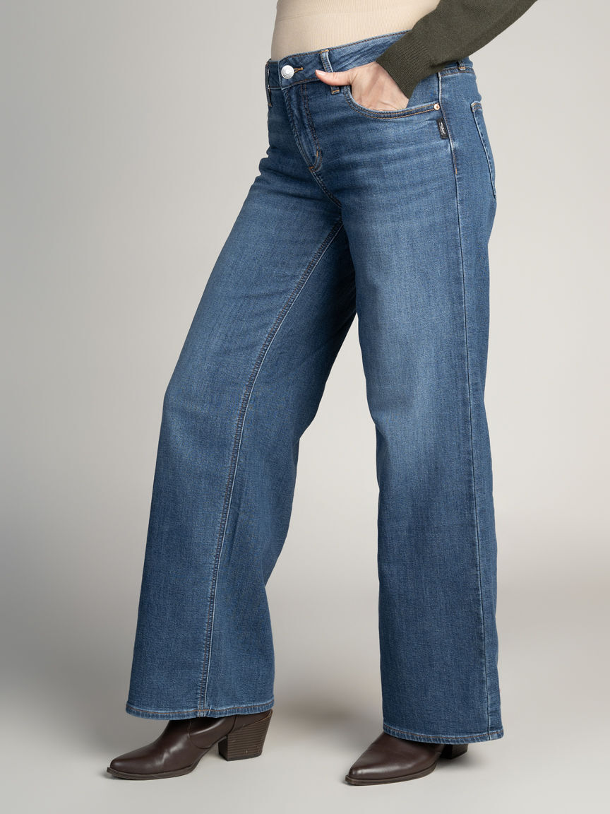 Suki Wide Leg Knit Flex Jeans