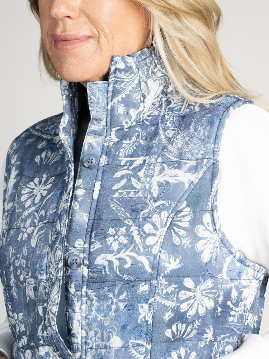 Quilted Button Up Vest