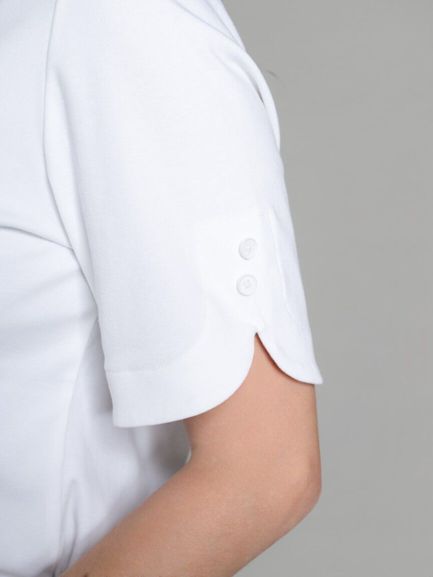 Round Neckline Short Sleeve Top Image 4