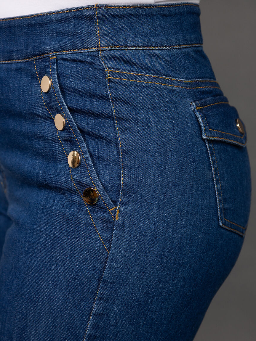 Gold Snap Pocket Jean Image 5