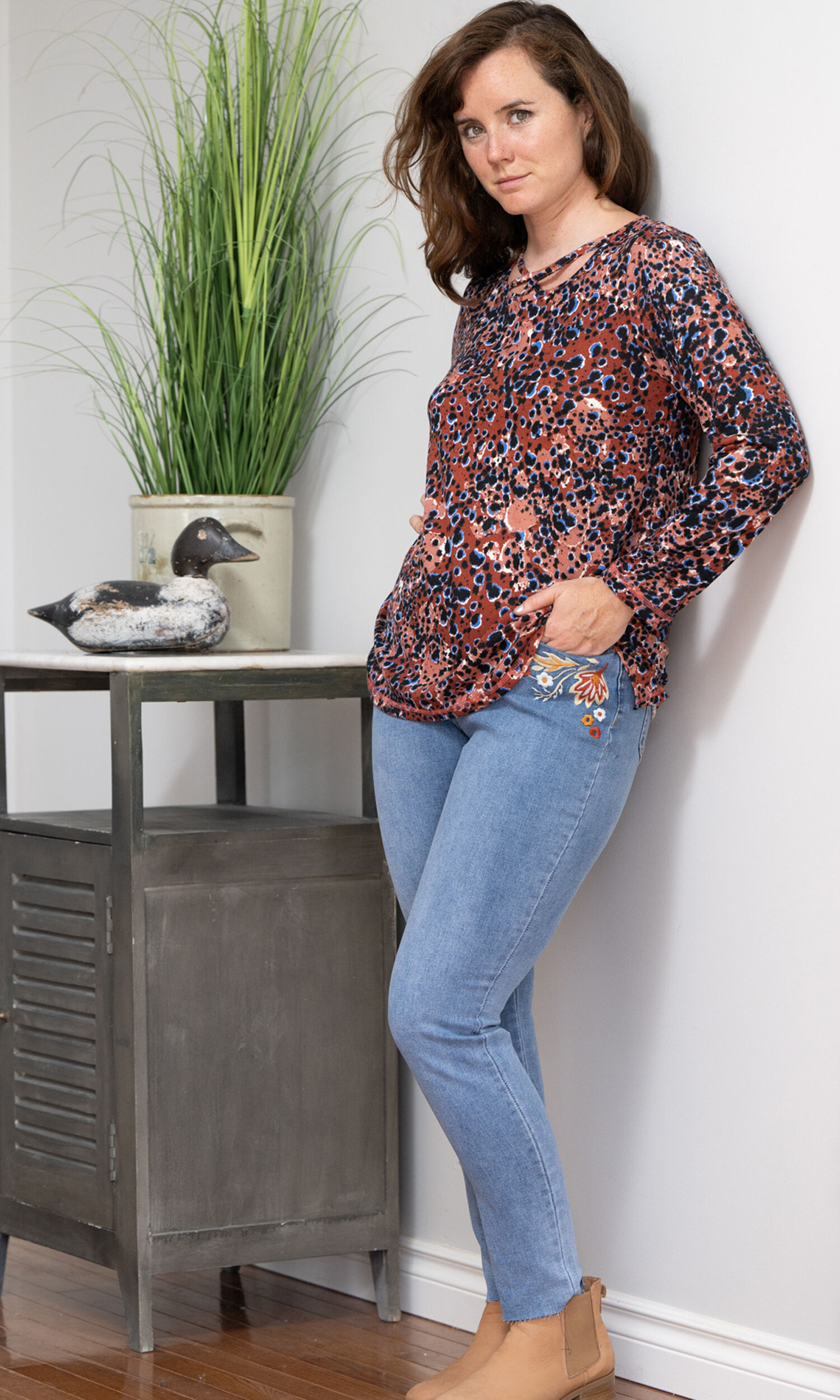 Spotted CrissCross Top Image 2