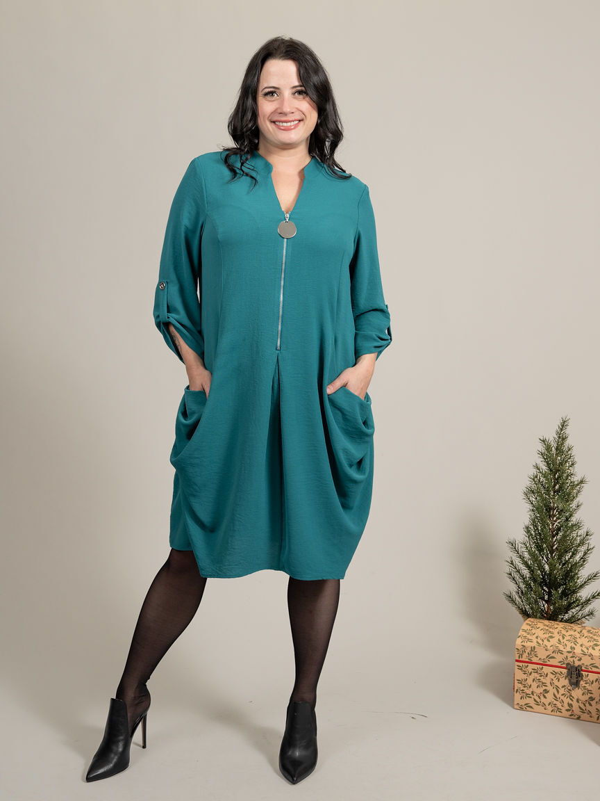 Knee Dress with Medallion