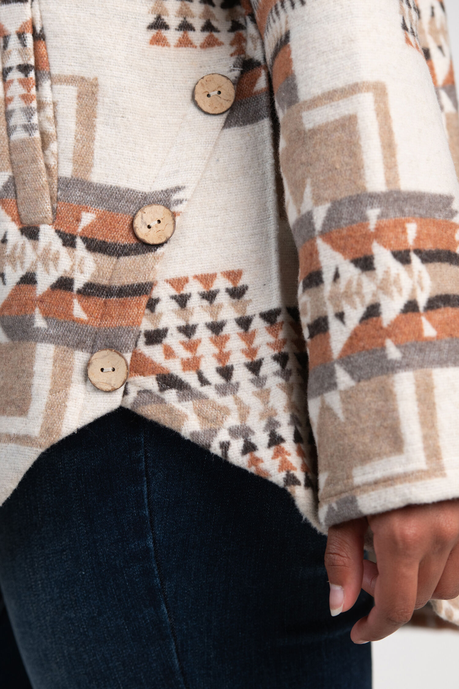 Hooded Aztec Jacket  Image 6