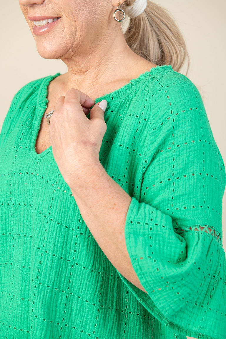 Short Sleeve Raglan Top with Sleeve Tape  Image 4