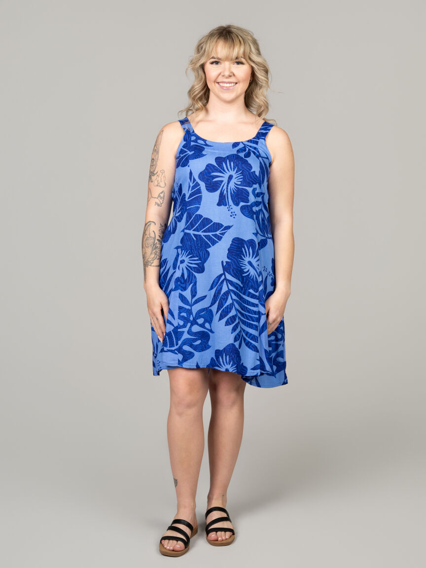 Sleeveless Scoop Neck Summer Dress with Pockets