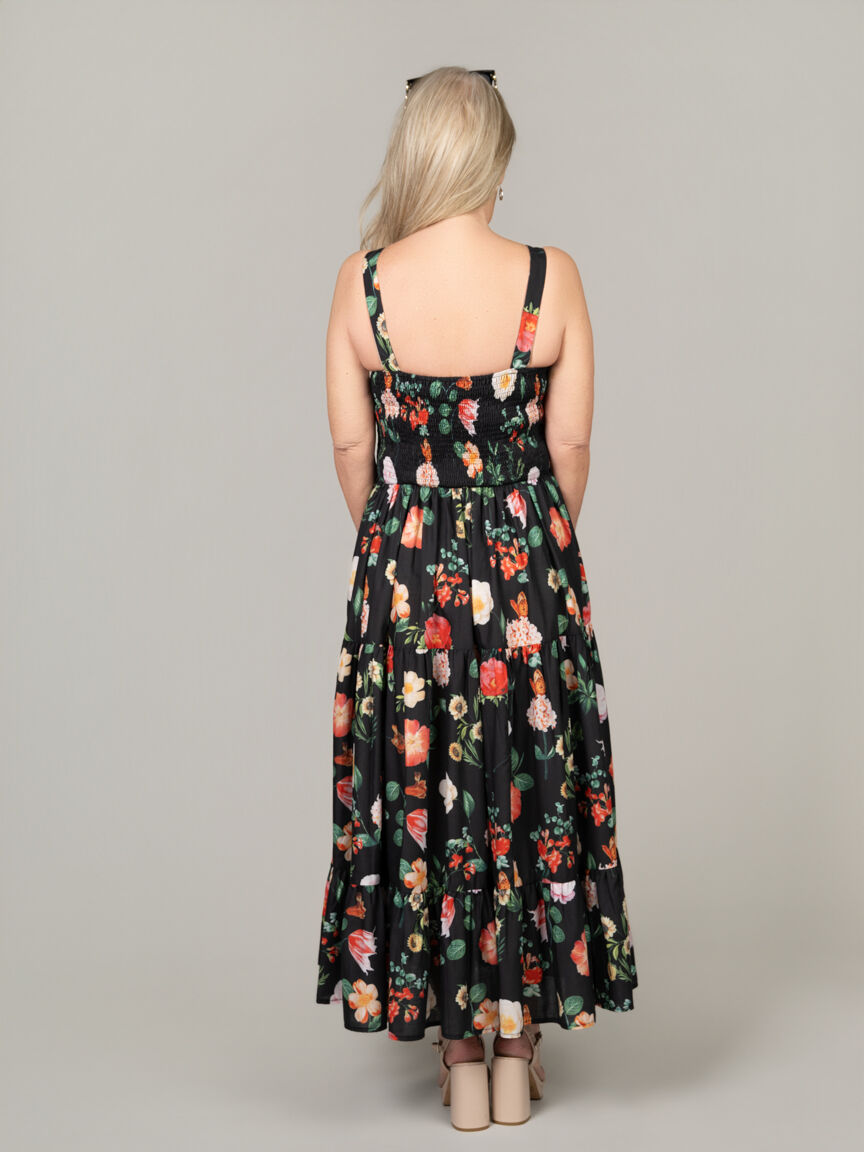 Sleeveless Tiered Summer Maxi Dress