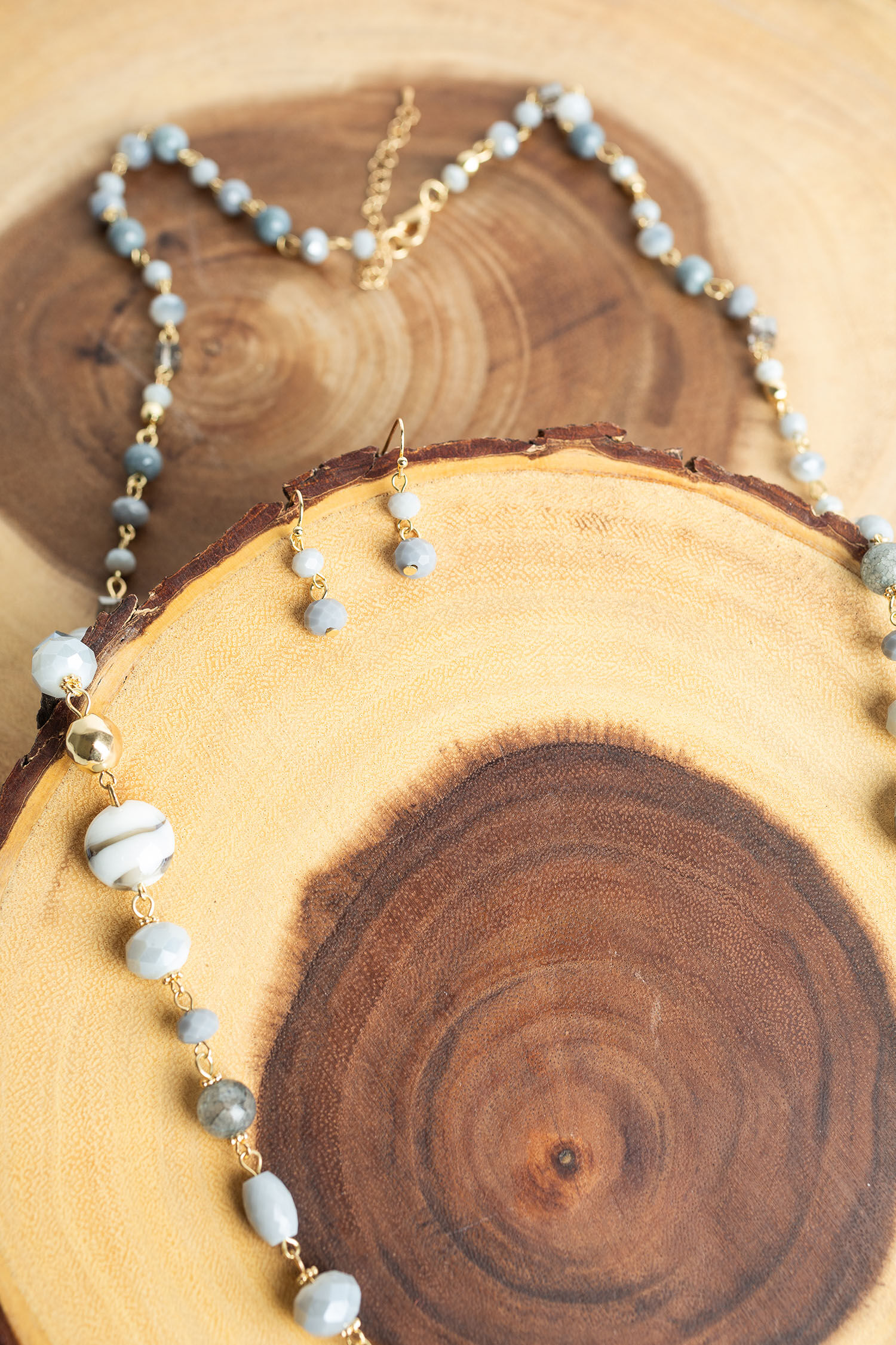 Long Beaded Necklace Set Image 1