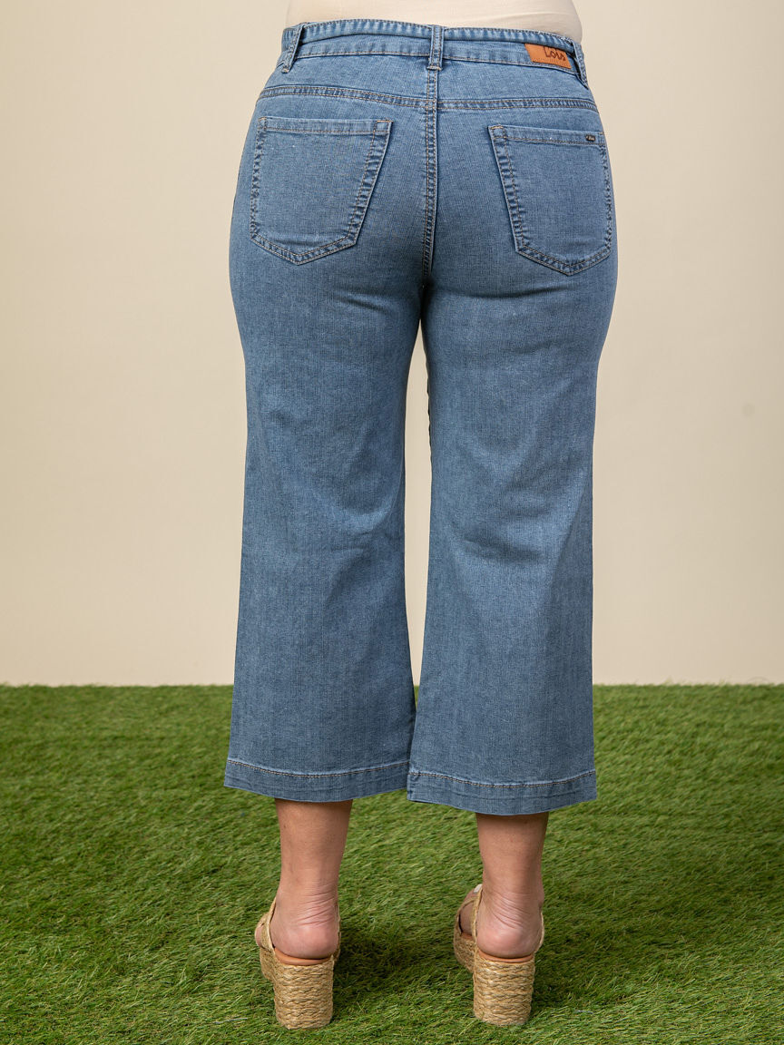 High Waist Wide Leg Jean with Tie  Image 3