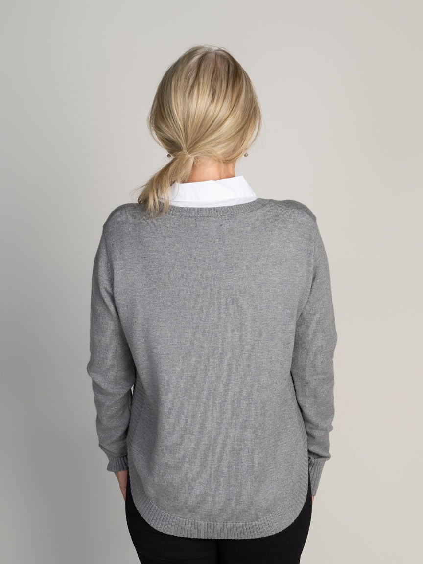 Layered Look Sweater Shirt