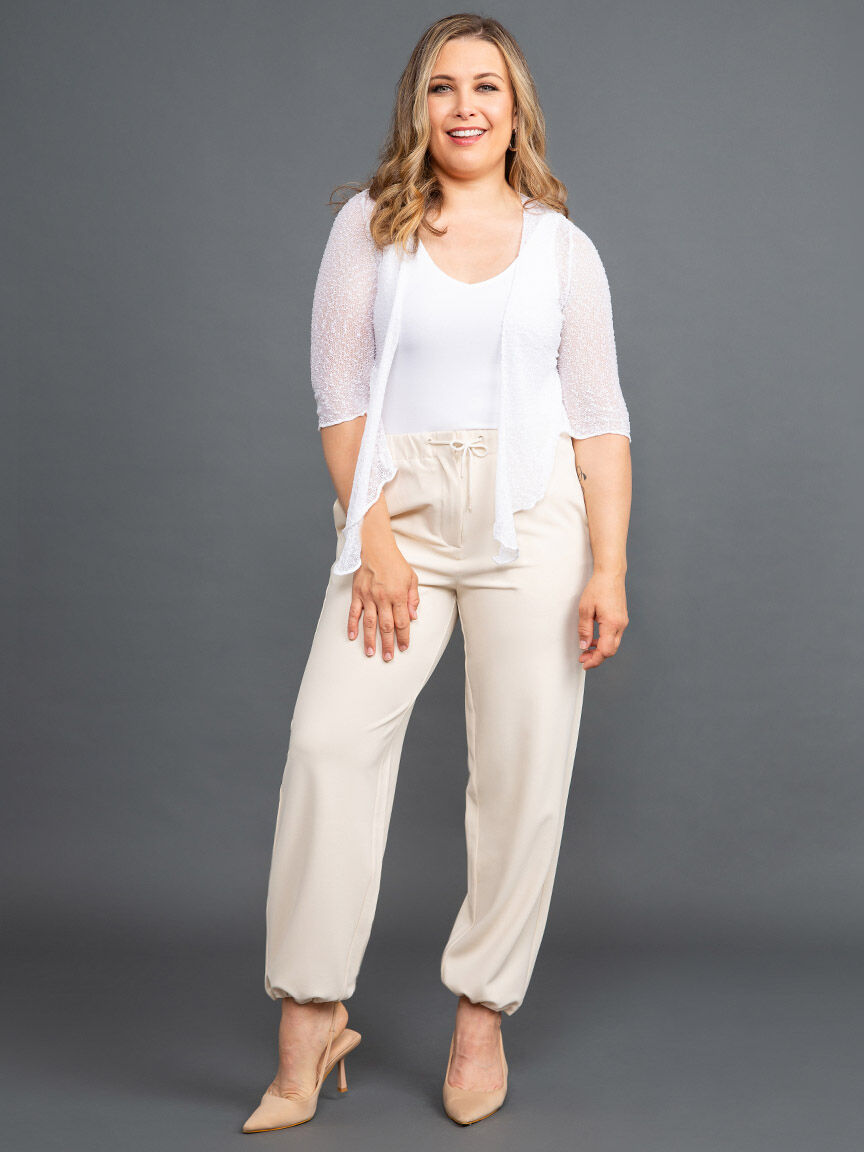 Crepe Knit Jogger Image 1