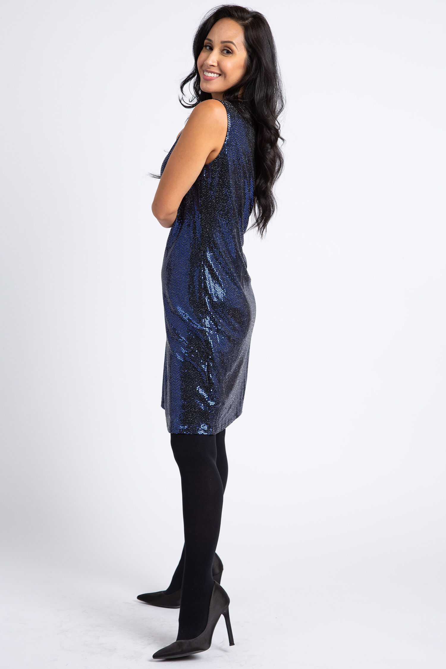 Knee Length Sequin Dress Image 2